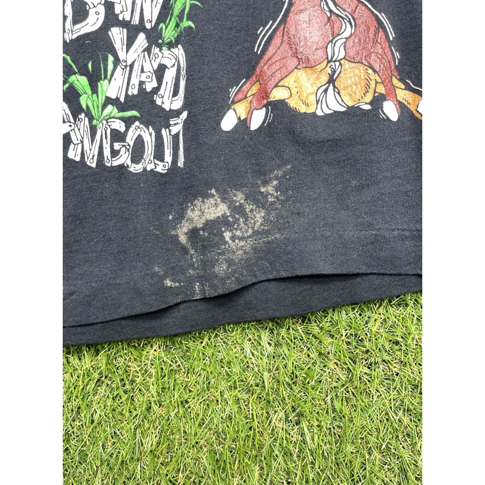 Vintage VINTAGE Screen Stars T-Shirt Mens XL Black 90s Stitch Graphic Print Crew Neck Short Sleeve Cotton Single Stitch Nature Animals Size US XL / EU 56 / 4 - 3 Thumbnail