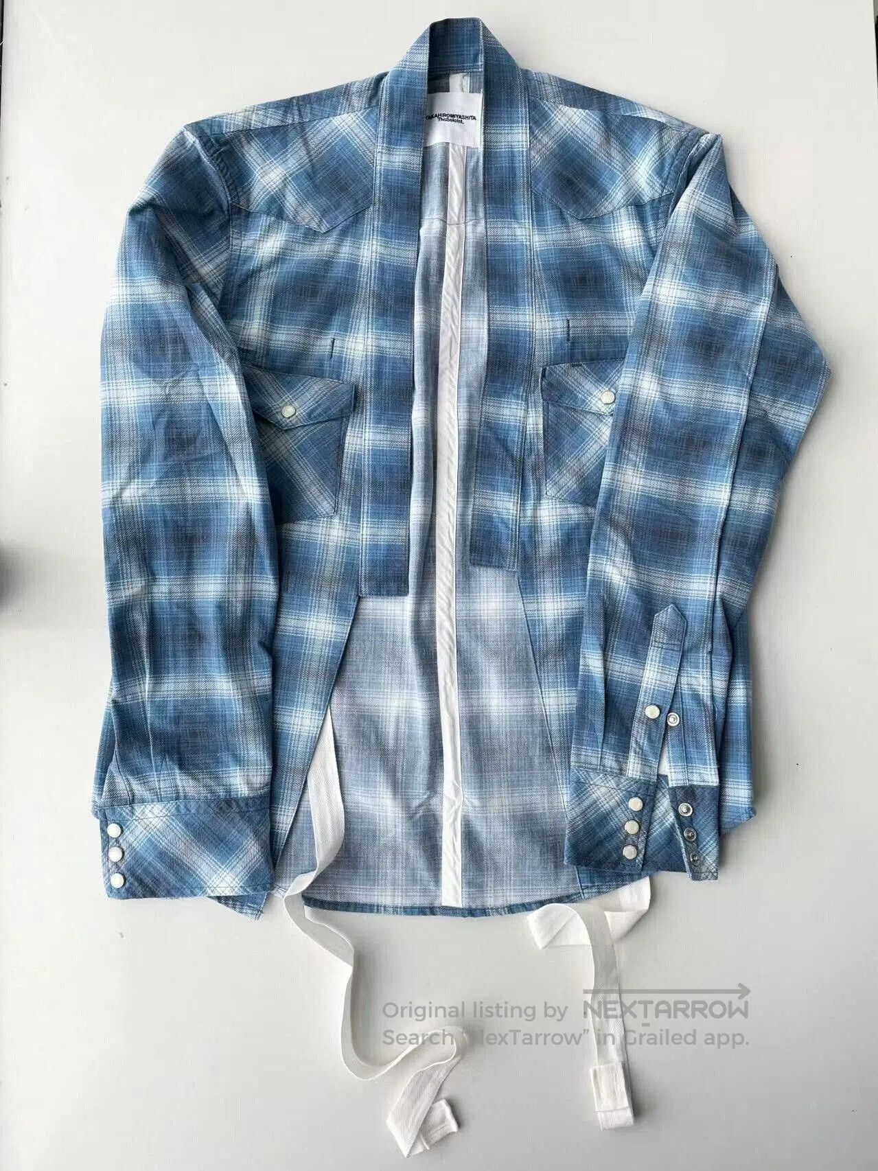 Takahiromiyashita The Soloist. Takahiro Miyashita Plaid Robe Coat. Size US M / EU 48-50 / 2 - 1 Thumbnail