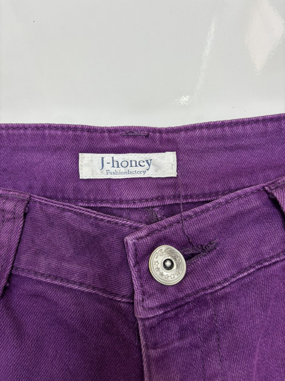 If Six Was Nine Vintage J-Honey Purple Flared Jeans Size US 31 - 9 Thumbnail