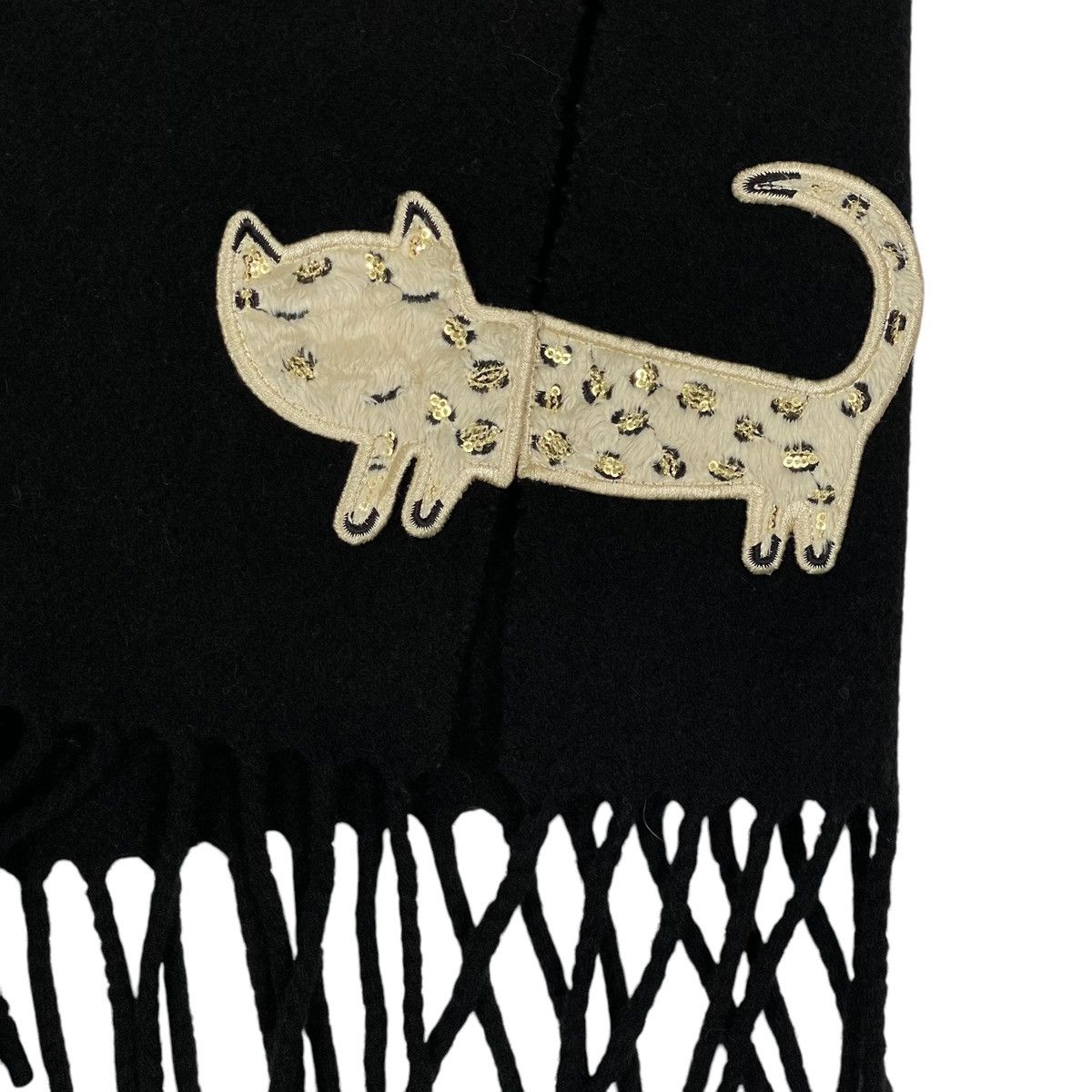 Issey Miyake × Tsumori Chisato Vintage Tsumori Chisato Gibi Wear Black Large Scarf Muffler Size ONE SIZE - 9 Thumbnail