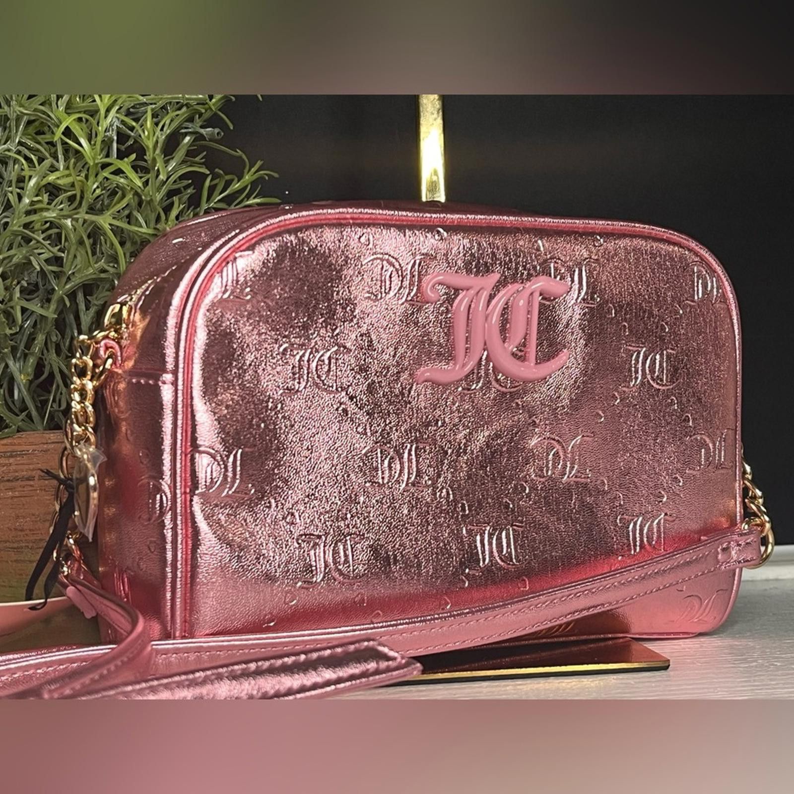 Juicy Couture Jeans Juicy Couture Pink Metallic Good Times Crossbody Bag NWT Size ONE SIZE - 2 Thumbnail