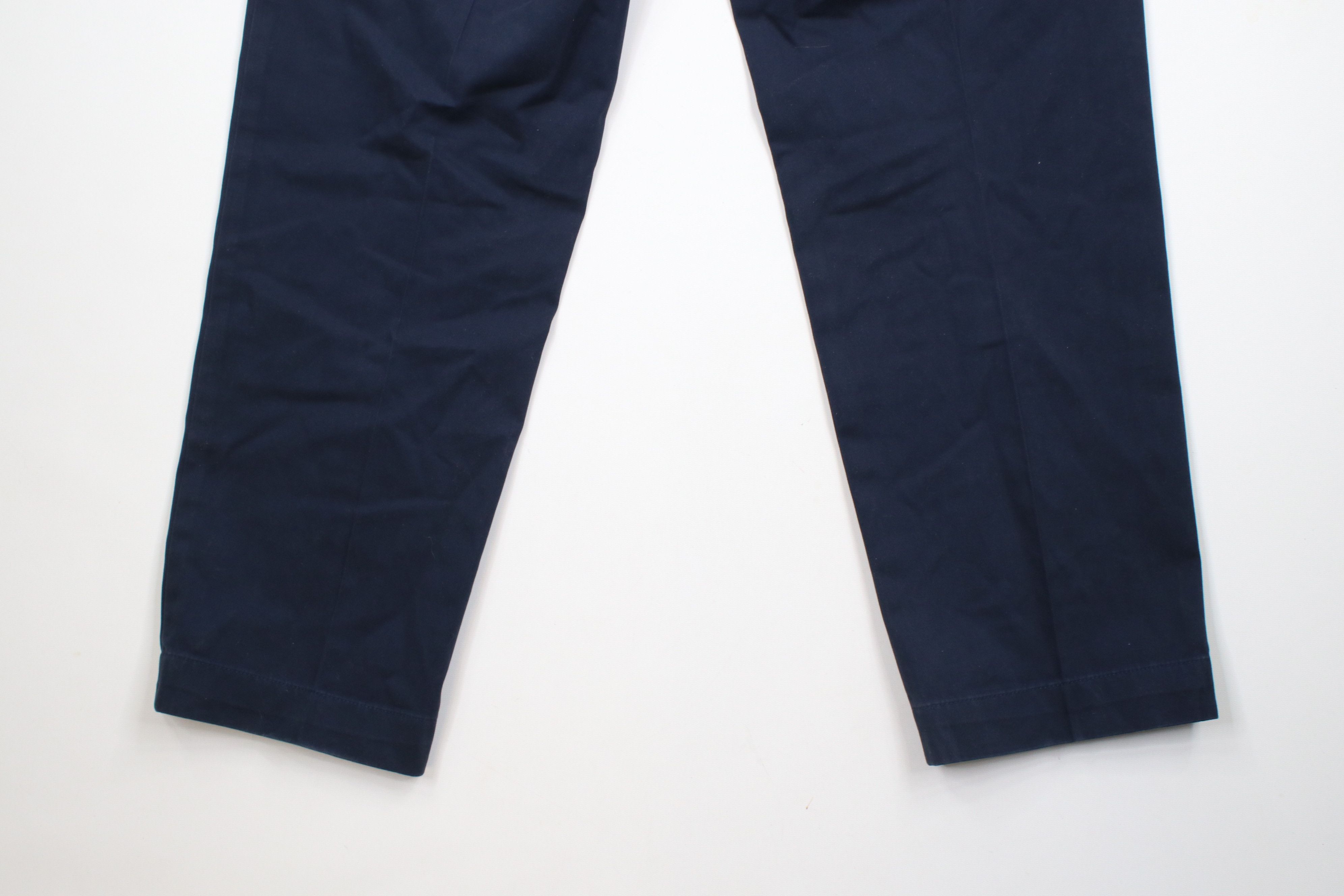 Vintage 90s Ralph Lauren Leg Chino Pants Blue Cotton