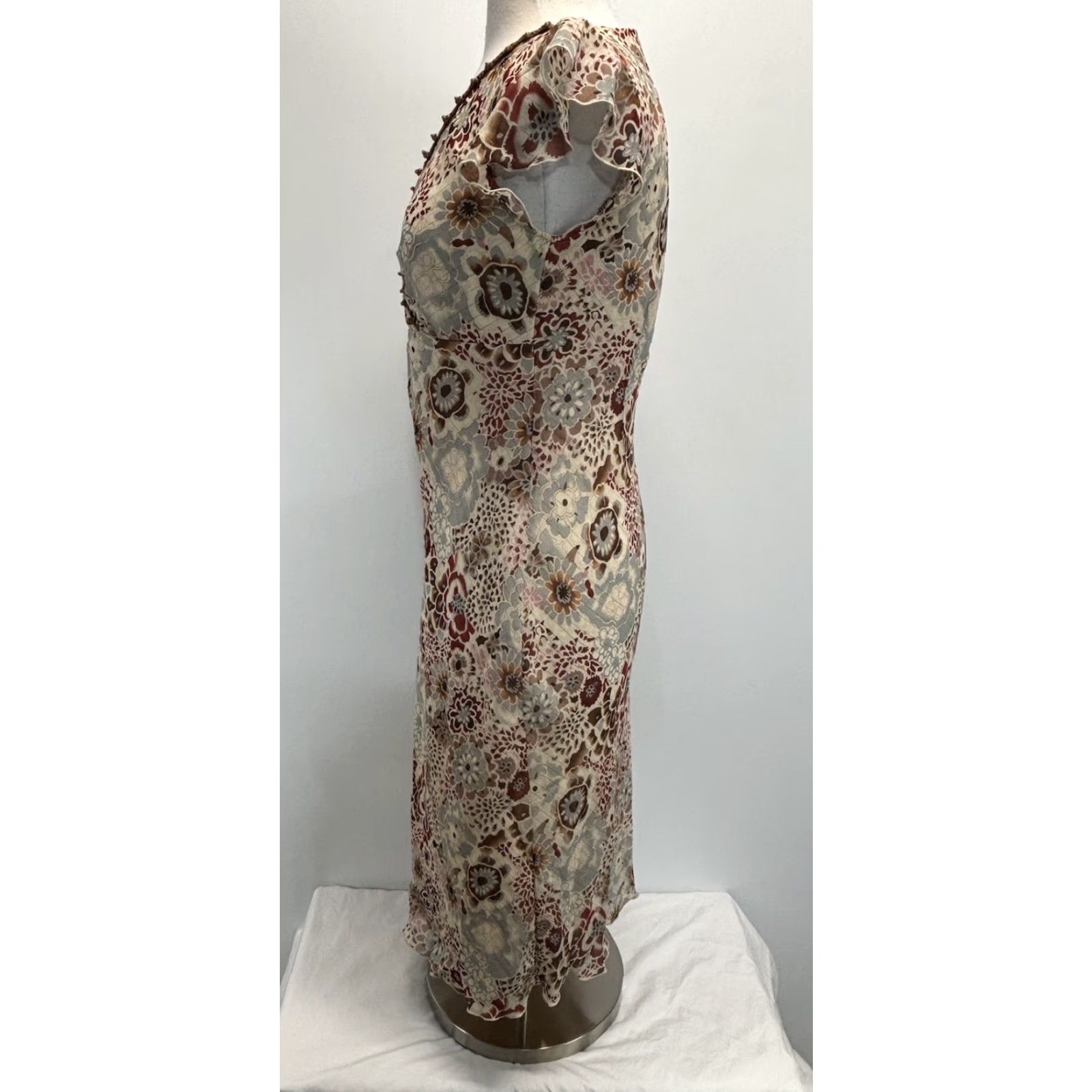 Vintage Vtg Believe Floral Midi Dress Sz 8 Women’s Crochet Trim Forest Fairy Y2K Size M / US 6-8 / IT 42-44 - 2 Thumbnail