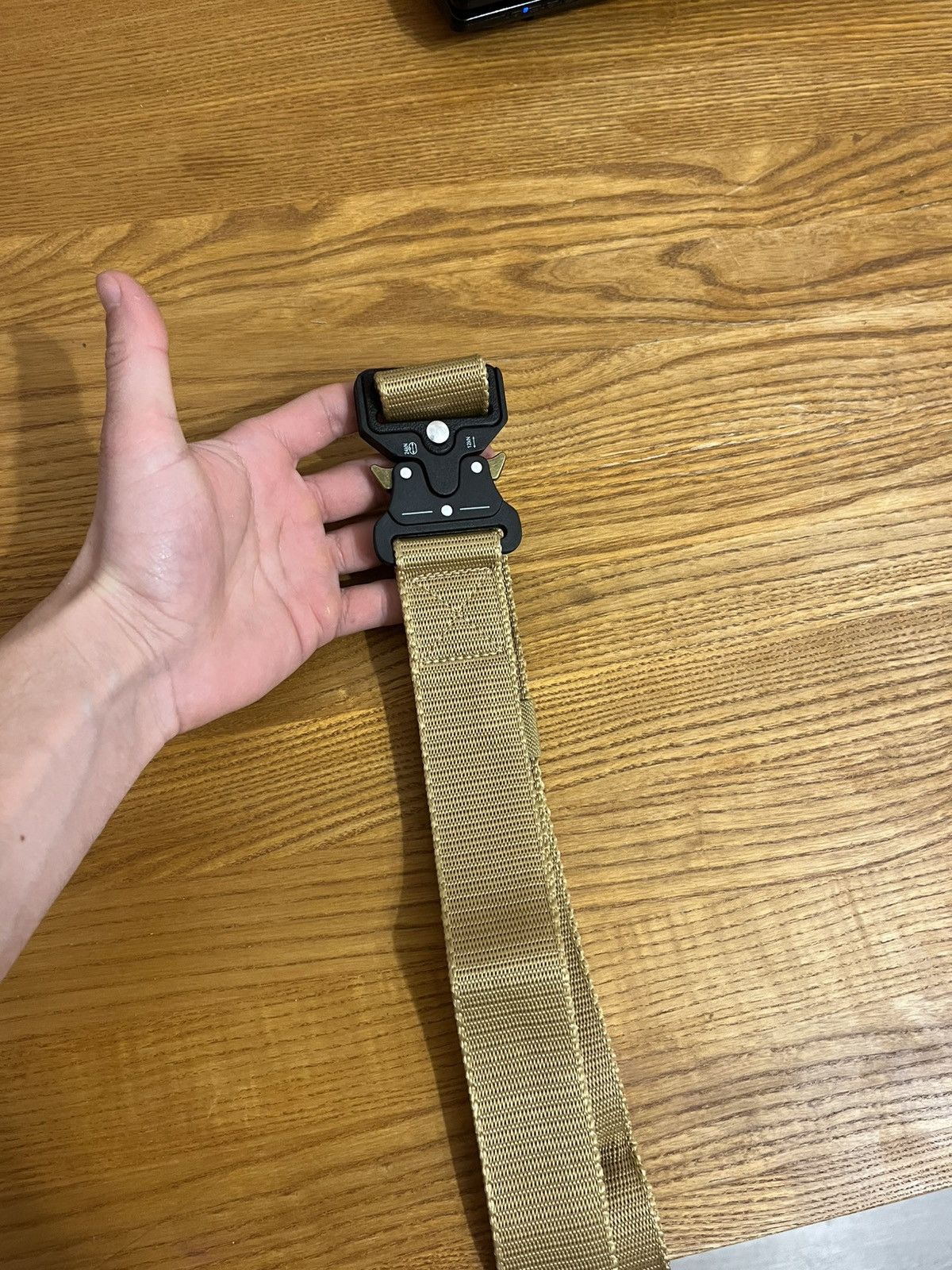 B.B. Simon Vintage Alyx Style Cotton Tactical Belt Beige Buckle Size ONE SIZE - 2 Thumbnail