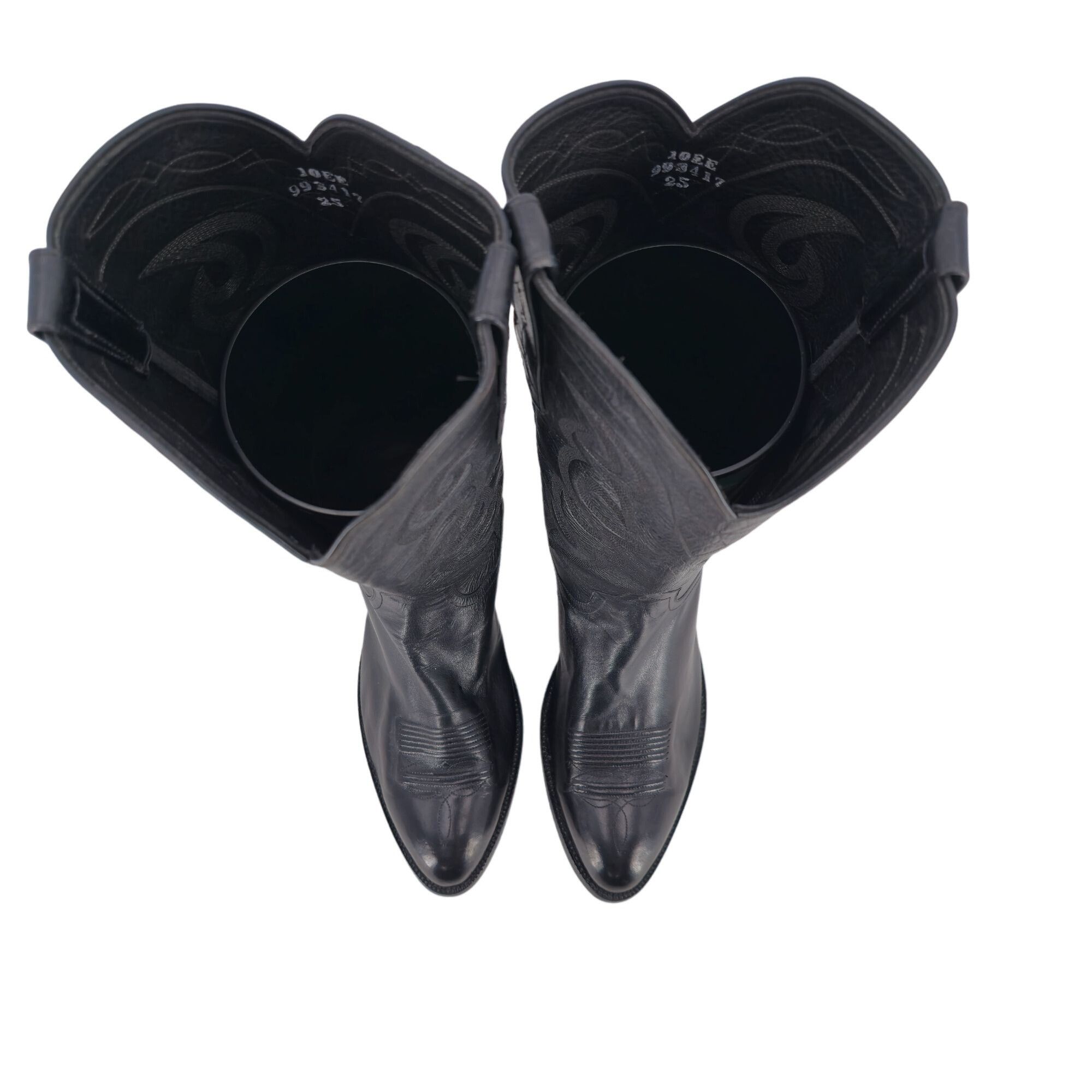 Other J.B. Hill Mens 10EE Wide Black Leather Cowboy Western Boots Size US 10 / EU 43 - 11 Thumbnail