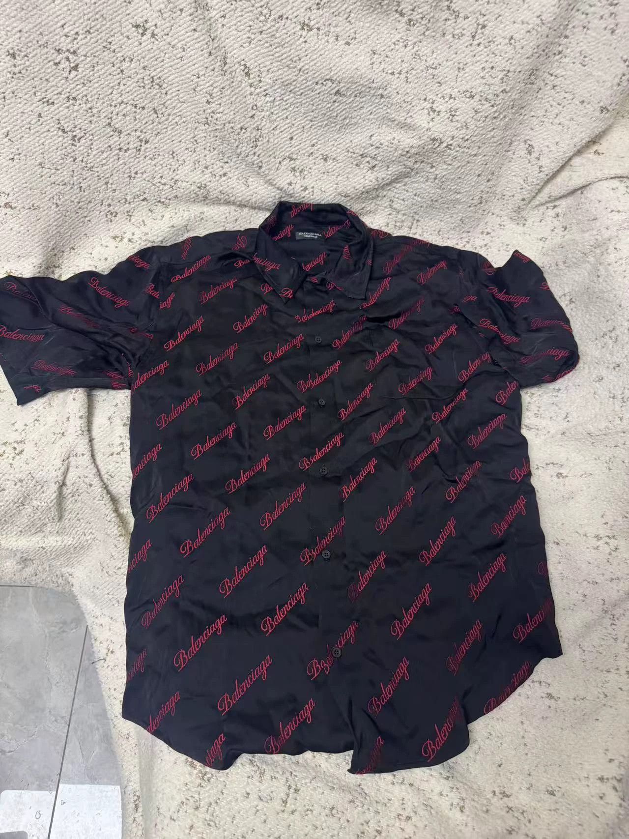 Balenciaga Balenciaga Silk Short-Sleeve Cool Shirt Size US XS / EU 42 / 0 - 1 Thumbnail