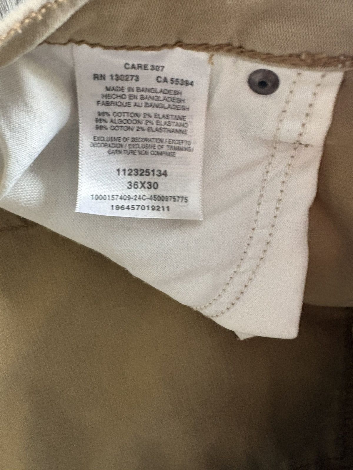 Wrangler Wrangler Authentics Beige Casual Straight Stretch Size 36x30 Size US 36 / EU 52 - 3 Thumbnail
