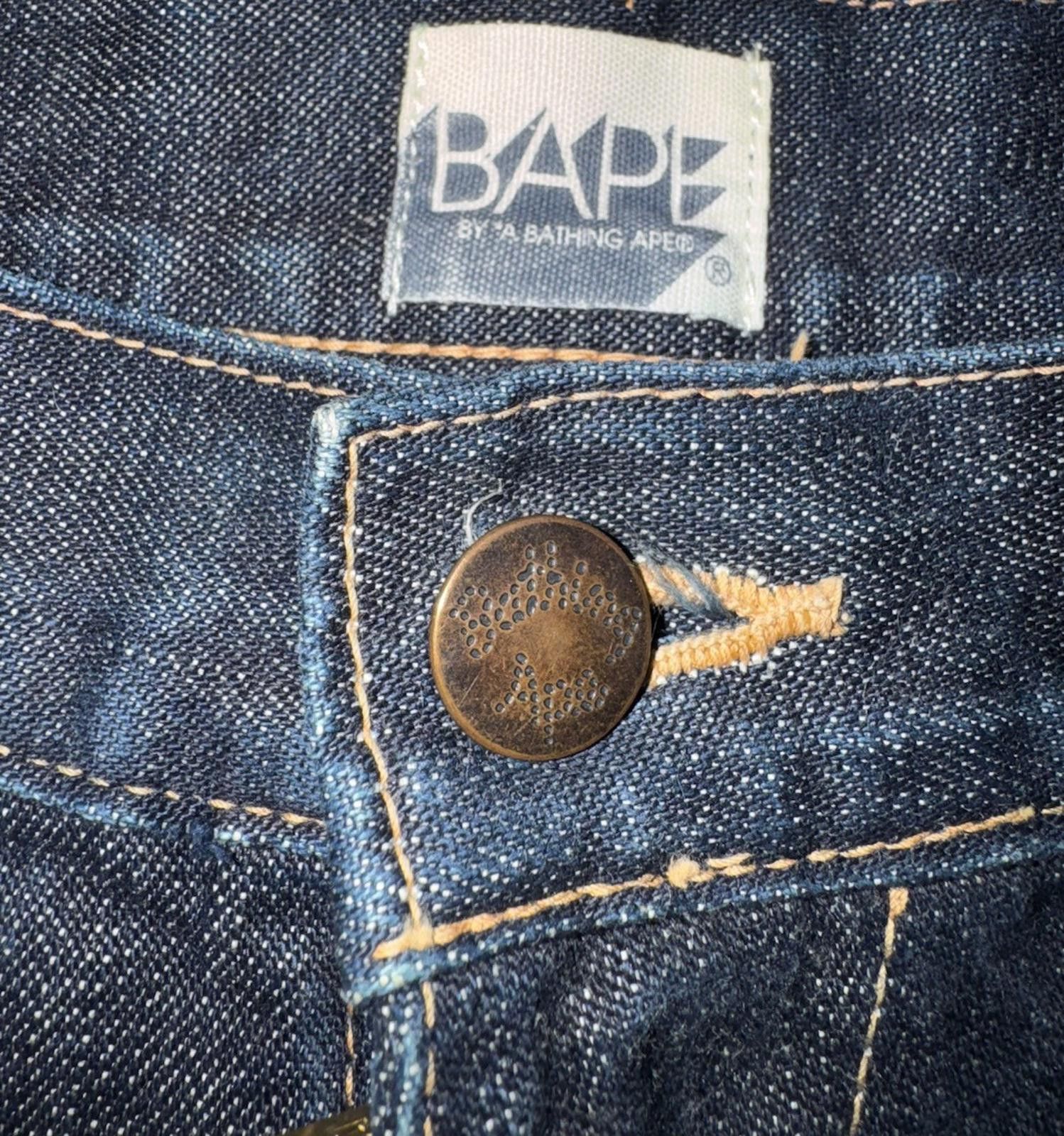 Other Bape A Bathing Ape Vintage Denim Jeans Mens Sz Large 33x33 Size US 33 - 4 Thumbnail