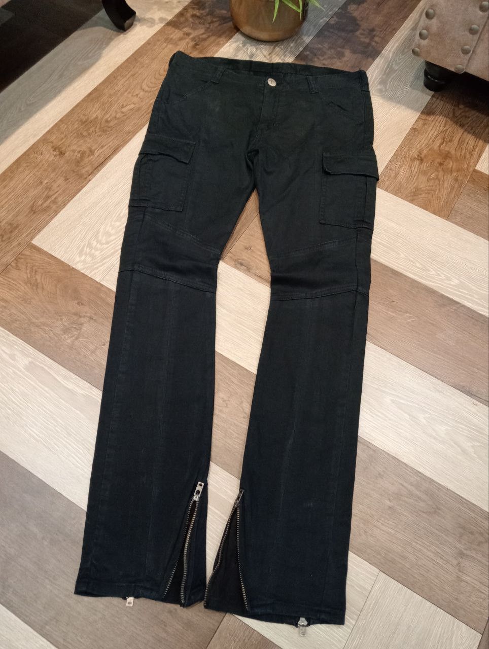 BUFFALO BOBS BUFFALO BOBS CRYSTAL ANKLE ZIP CARGO PANTS - BLACK Size US 33 - 3 Thumbnail