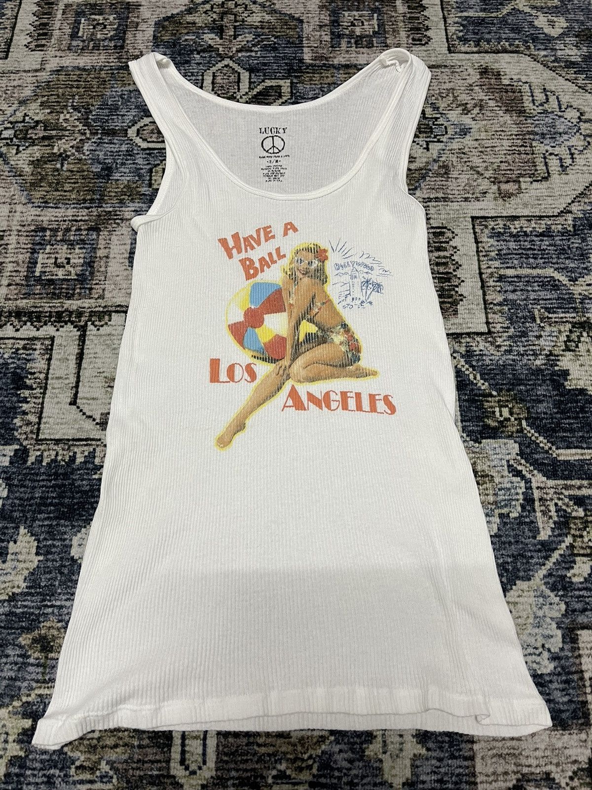 Hysteric Glamour × Japanese Brand × Lucky Brand VINTAGE TANK TOPS LUCKY BY HYSTERIC TEE VERY RARE Size US S / EU 44-46 / 1 - 1 Thumbnail