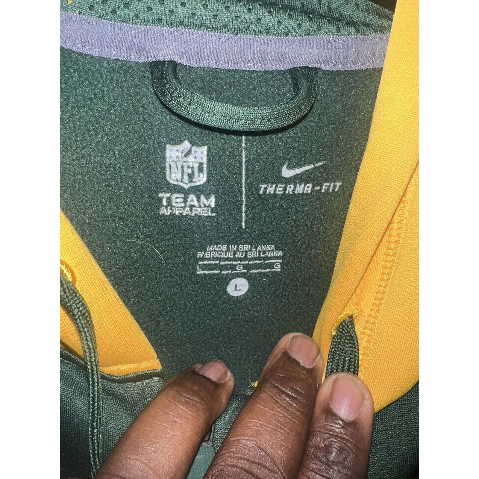 Nike Nike Green Bay Packers Jacket Zip Up Hoodie Large Sweatshirt Size US XL / EU 56 / 4 - 6 Thumbnail