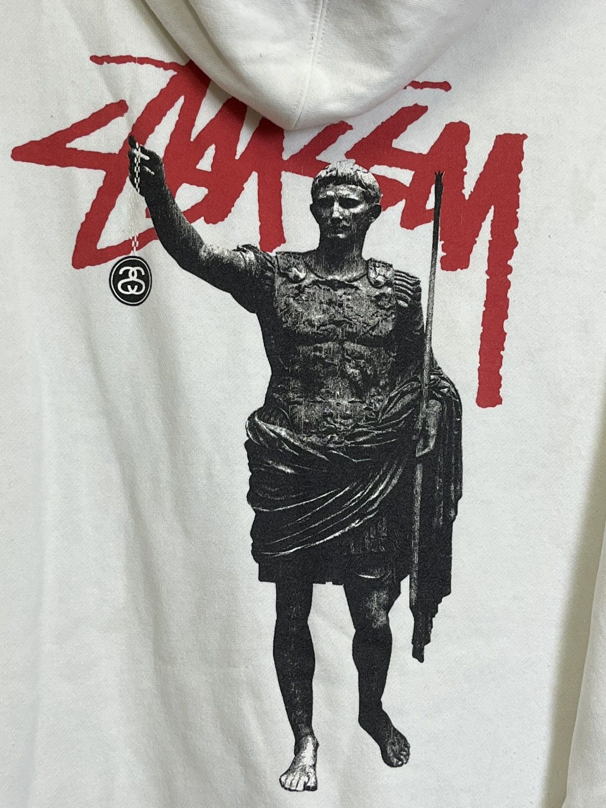 Stussy RARE🔥VINTAGE STUSSY AUGUSTUS STATUE NYC PULLOVER HOODIES Size US L / EU 52-54 / 3 - 9 Thumbnail