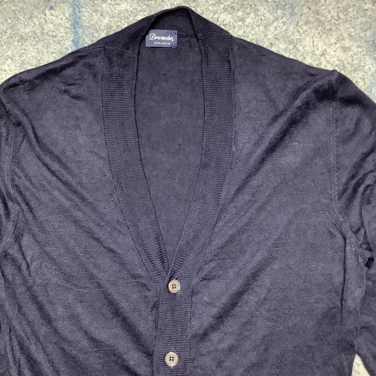 Drumohr Drumohr Sweatshirts Cardigan Navy Colour Size L / US 10 / IT 46 - 2 Thumbnail