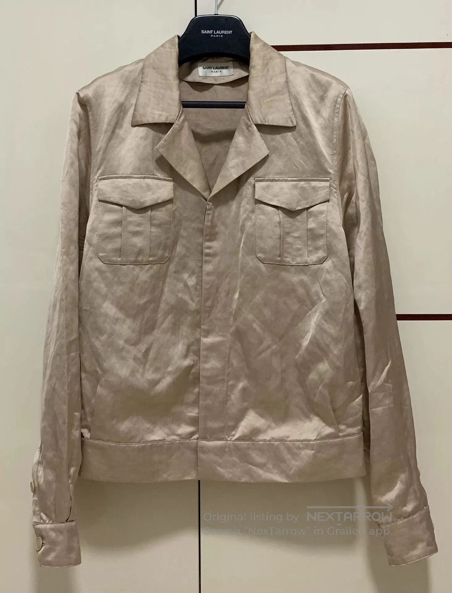 Saint Laurent Paris Saint Laurent Pink Silk Jacket. Size L / US 10 / IT 46 - 1 Thumbnail