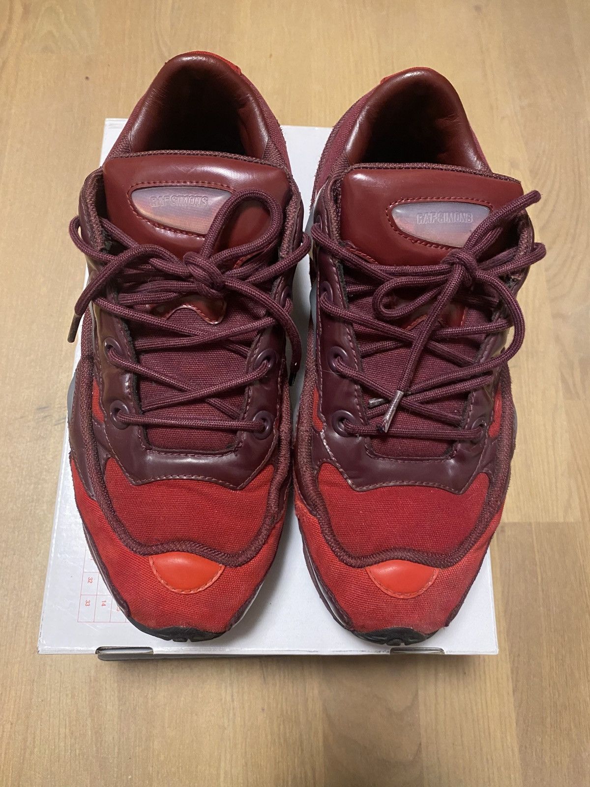 Adidas × Raf Simons Adidas x raf simons ozweego 3 burgundy Size US 10 / EU 43 - 3 Thumbnail