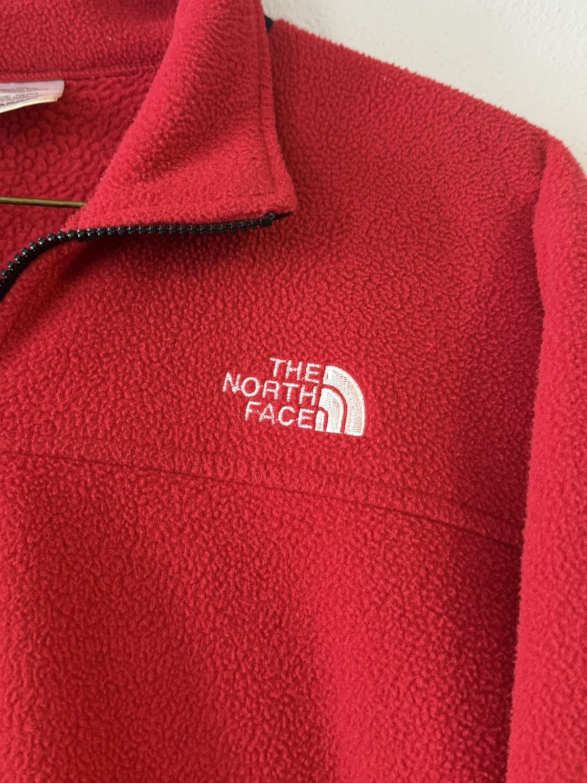 The North Face vintage 90s-y2k TNF made in USA red zip up fleece jacket Size US L / EU 52-54 / 3 - 5 Thumbnail