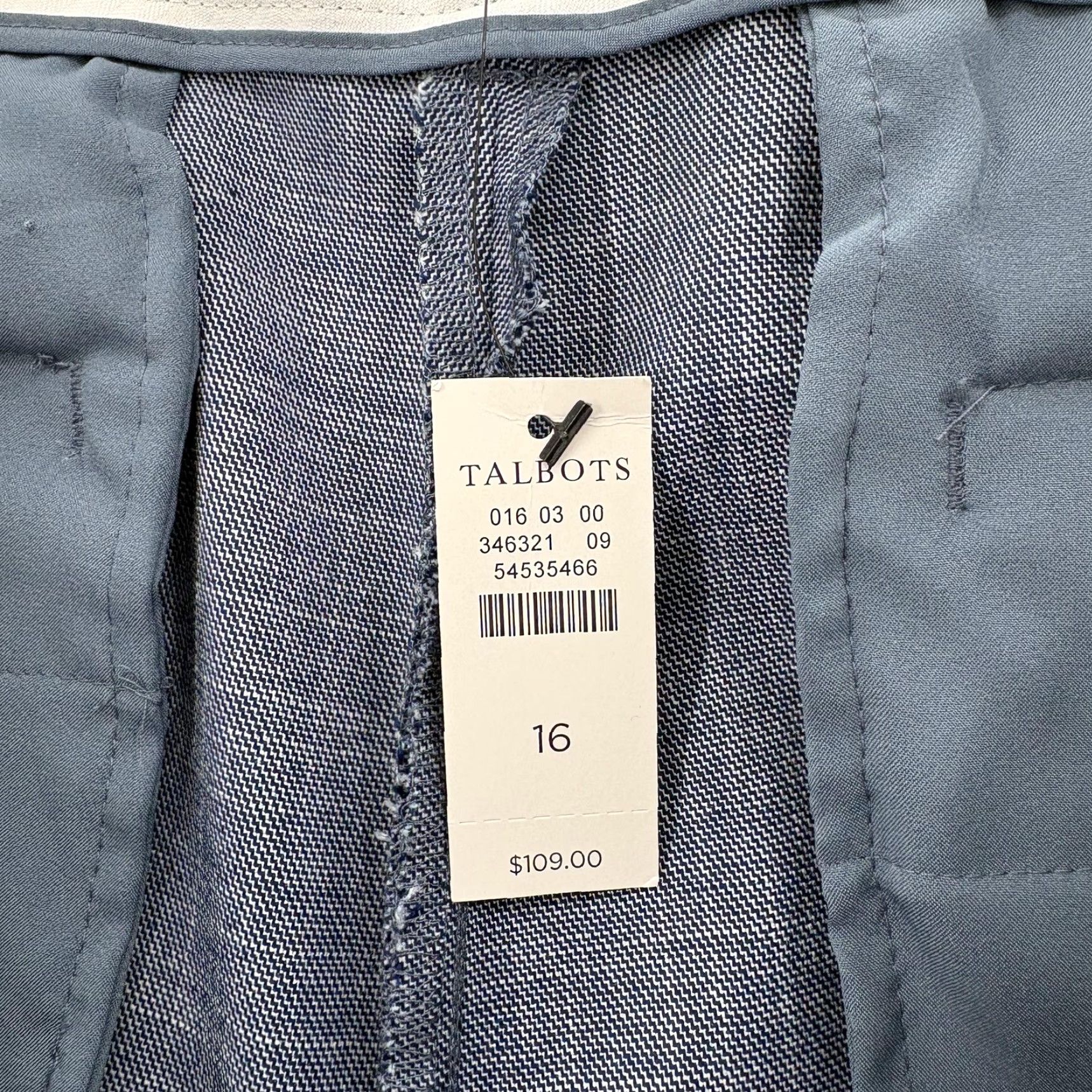 Talbots Talbots Pants Womens 16 Blue Hampshire Straight Ankle Work Wear Career Office Pants Size 38" / US 16 / IT 52 - 5 Thumbnail