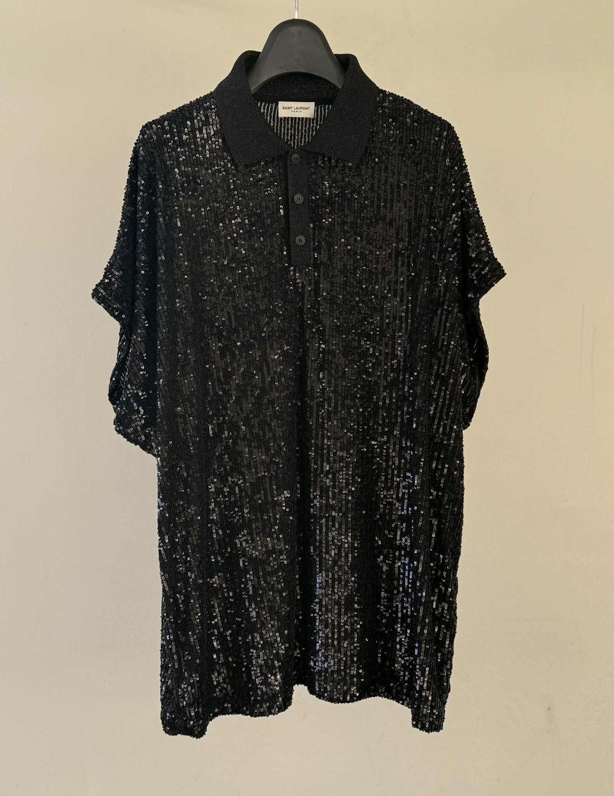 Saint Laurent Paris Saint Laurent Oversized Sequin Polo Size US L / EU 52-54 / 3 - 1 Thumbnail