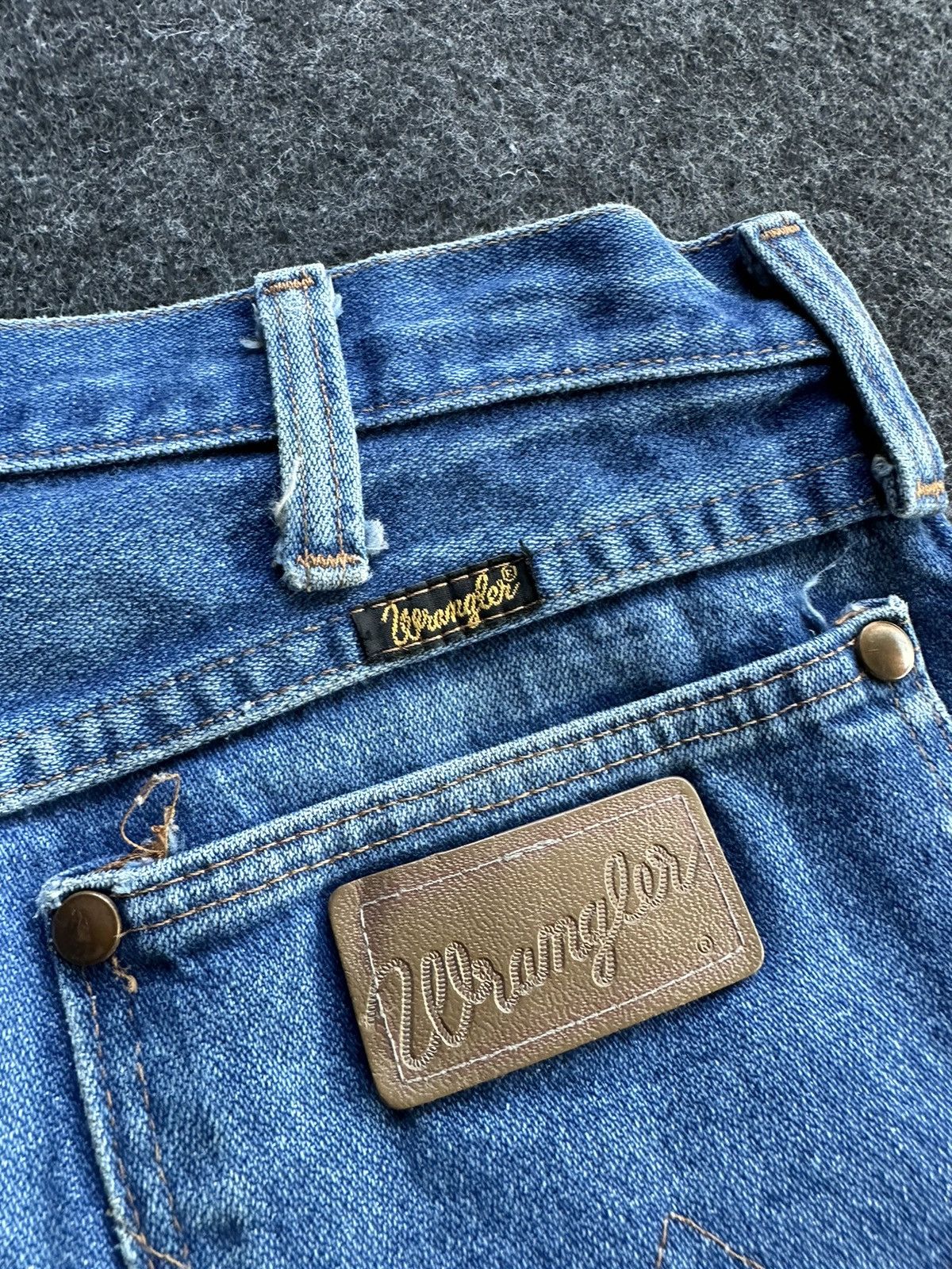 Vintage × Wrangler Vintage Wrangler Dirty Blue Washed Denim D476 Size US 30 / EU 46 - 10 Thumbnail