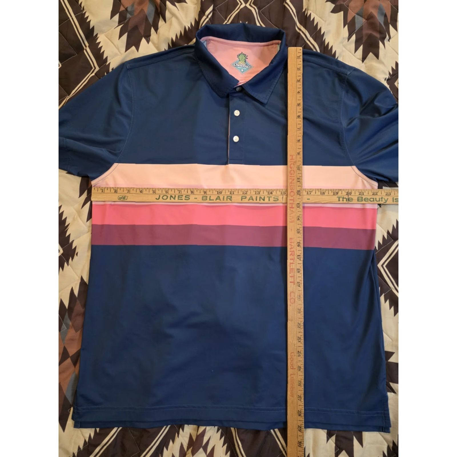 Chubbies Chubbies Polo Shirt Striped Neon Glades Multicolor Short Sleeve Mens L Seasonal Beach Golf Tennis Shirt Mens Lounging Activewear Size US L / EU 52-54 / 3 - 8 Thumbnail