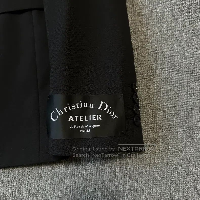 Dior Dior 18fw white line sleeve label wool suit Size 50R - 2 Thumbnail