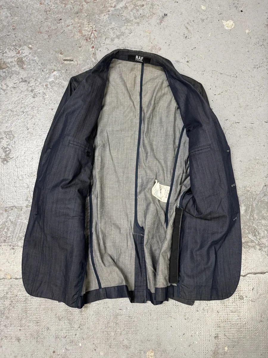 Designer × Raf Simons × Vintage AW2009 Raf Simons Navy Denim Blazer Jacket Size 42R - 5 Thumbnail