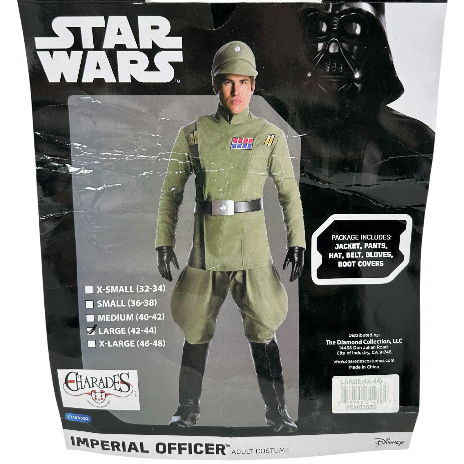 Star Wars Imperial Officer Costume Halloween Cosplay L Large