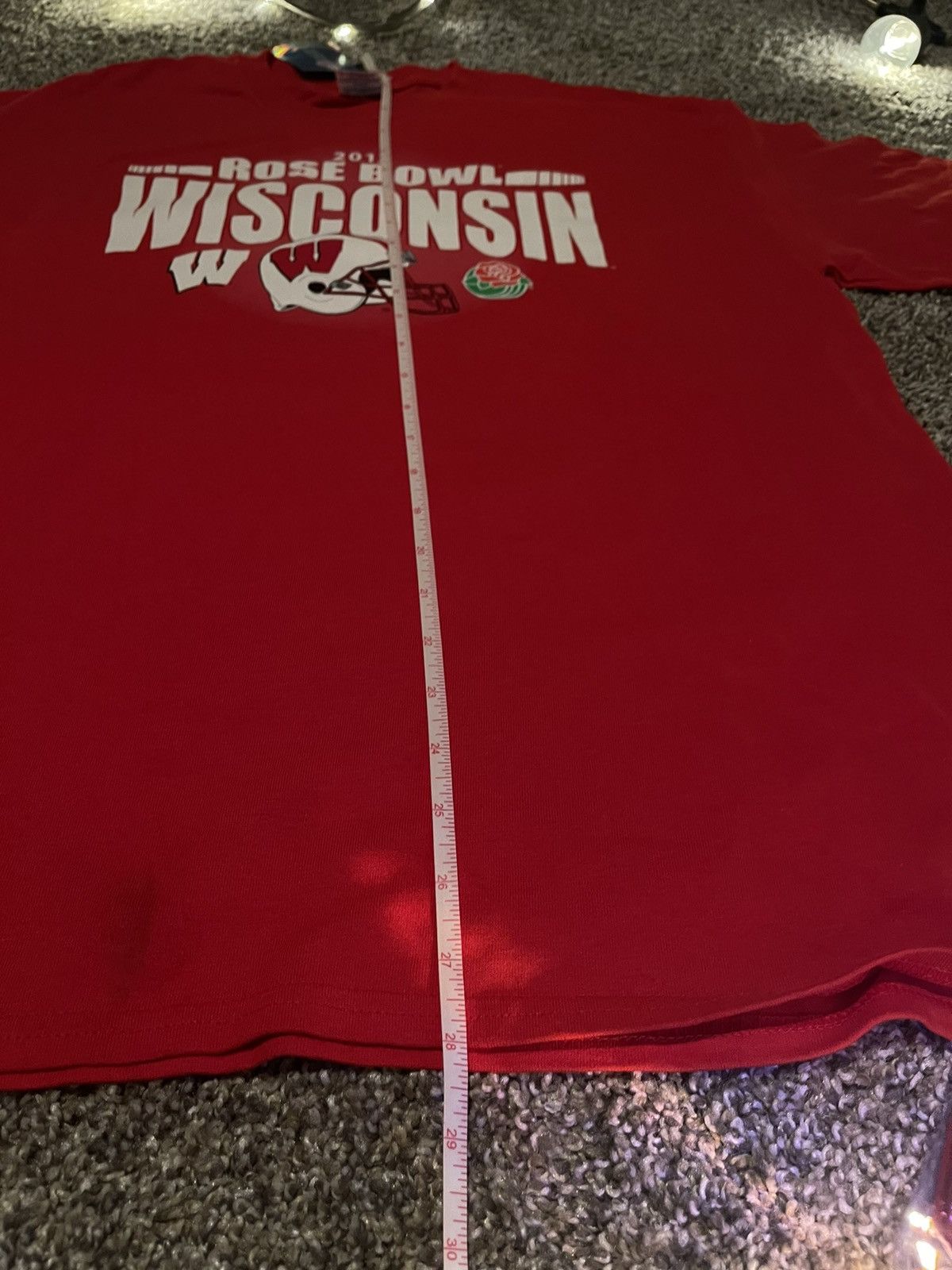 Gildan New Deadstock 2013 Wisconsin Badgers Rose Bowl NFL T-Shirt L Size US L / EU 52-54 / 3 - 6 Thumbnail