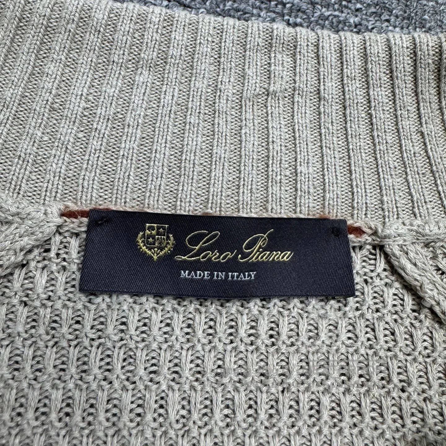 Loro Piana Beige Long Sleeve Knit Sweater. Size US L / EU 52-54 / 3 - 2 Thumbnail