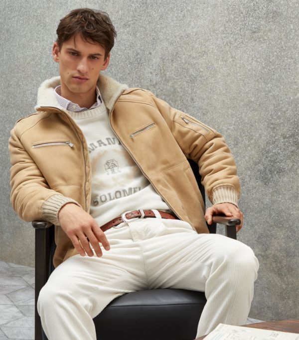 Brunello Cucinelli Jacket in Beige Size US M / EU 48-50 / 2 - 5 Thumbnail