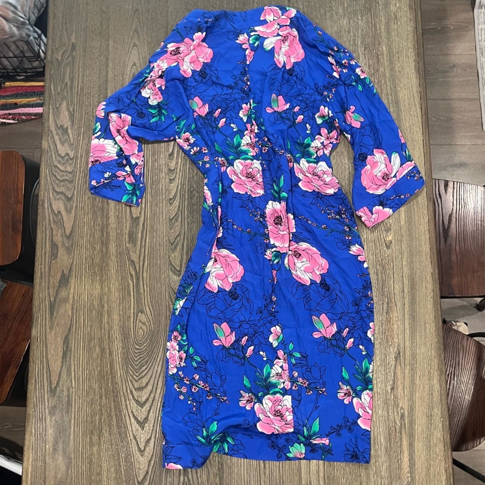 Vintage G.I.L.I. Printed Floral Duster Cardigan Open Front Sz L Size L / US 10 / IT 46 - 5 Thumbnail