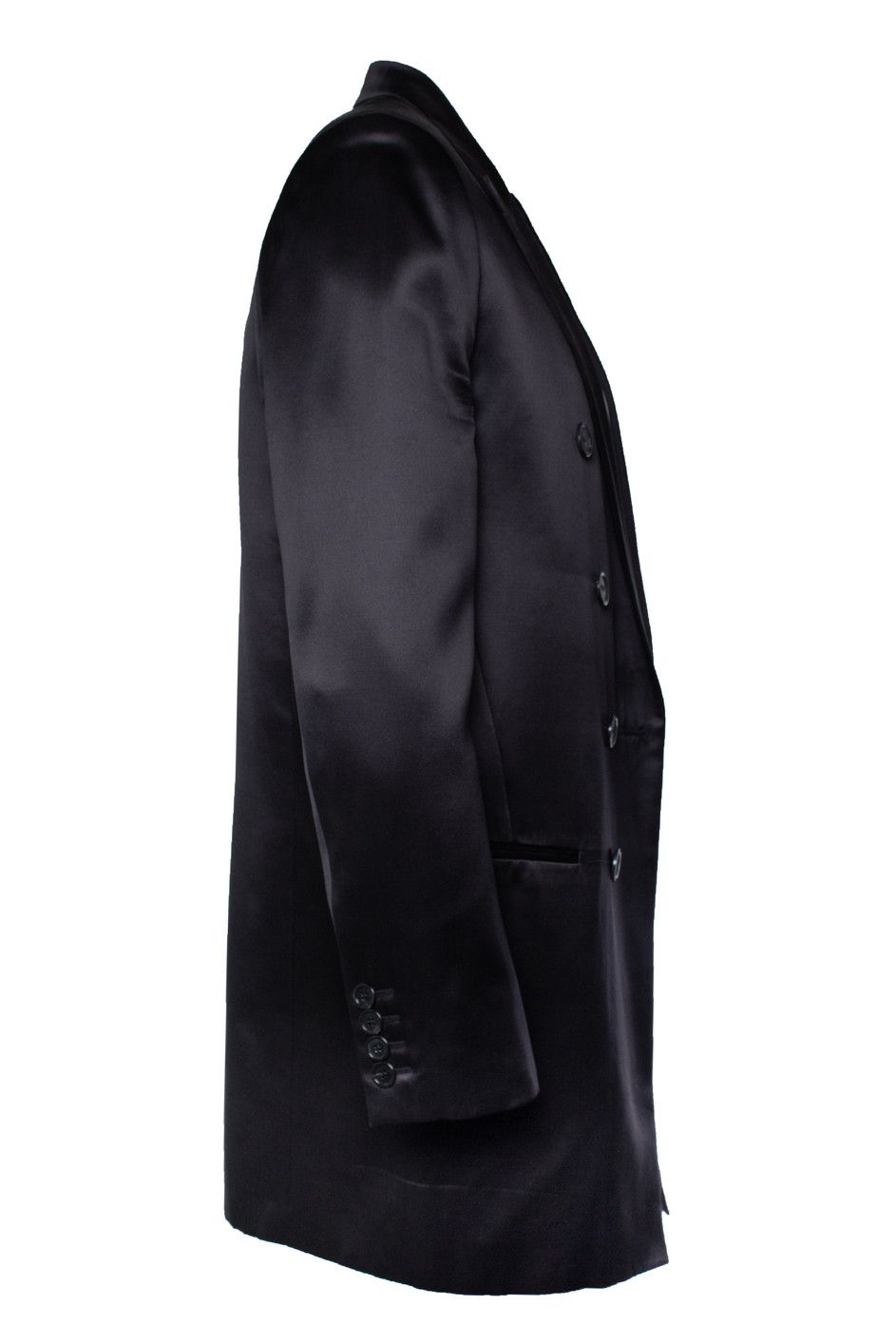 Saint Laurent Paris Saint Laurent, black silk blazer 2021 Size 52R - 2 Thumbnail