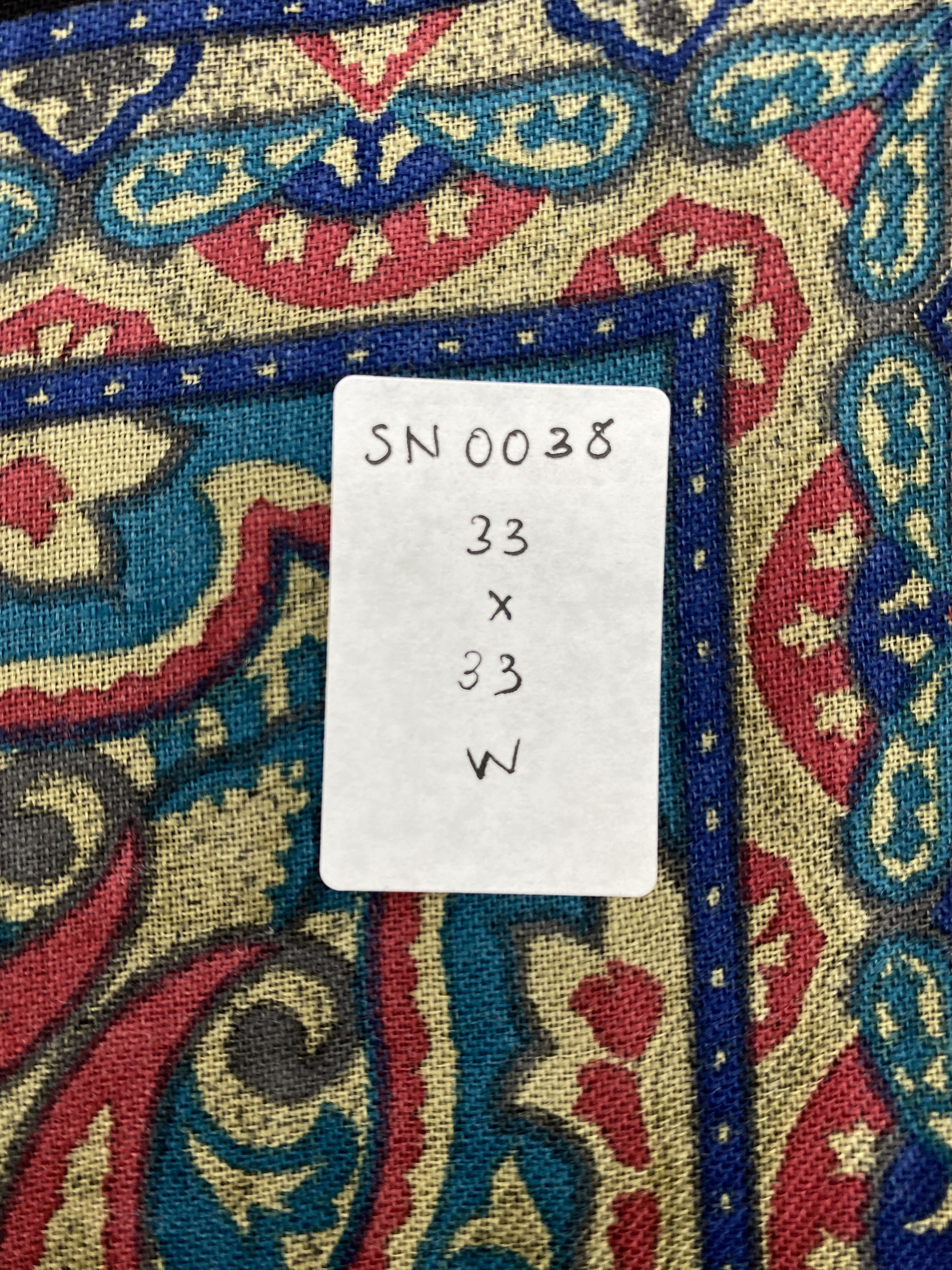 Japanese Brand Vintage Paisley Wool Shawl Babushka head Scarf SN0038 Size ONE SIZE - 6 Thumbnail