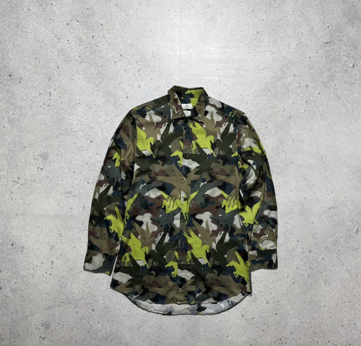 Etro Etro Milano Button Up Camo Shirt Luxury Size US S / EU 44-46 / 1 - 1 Thumbnail