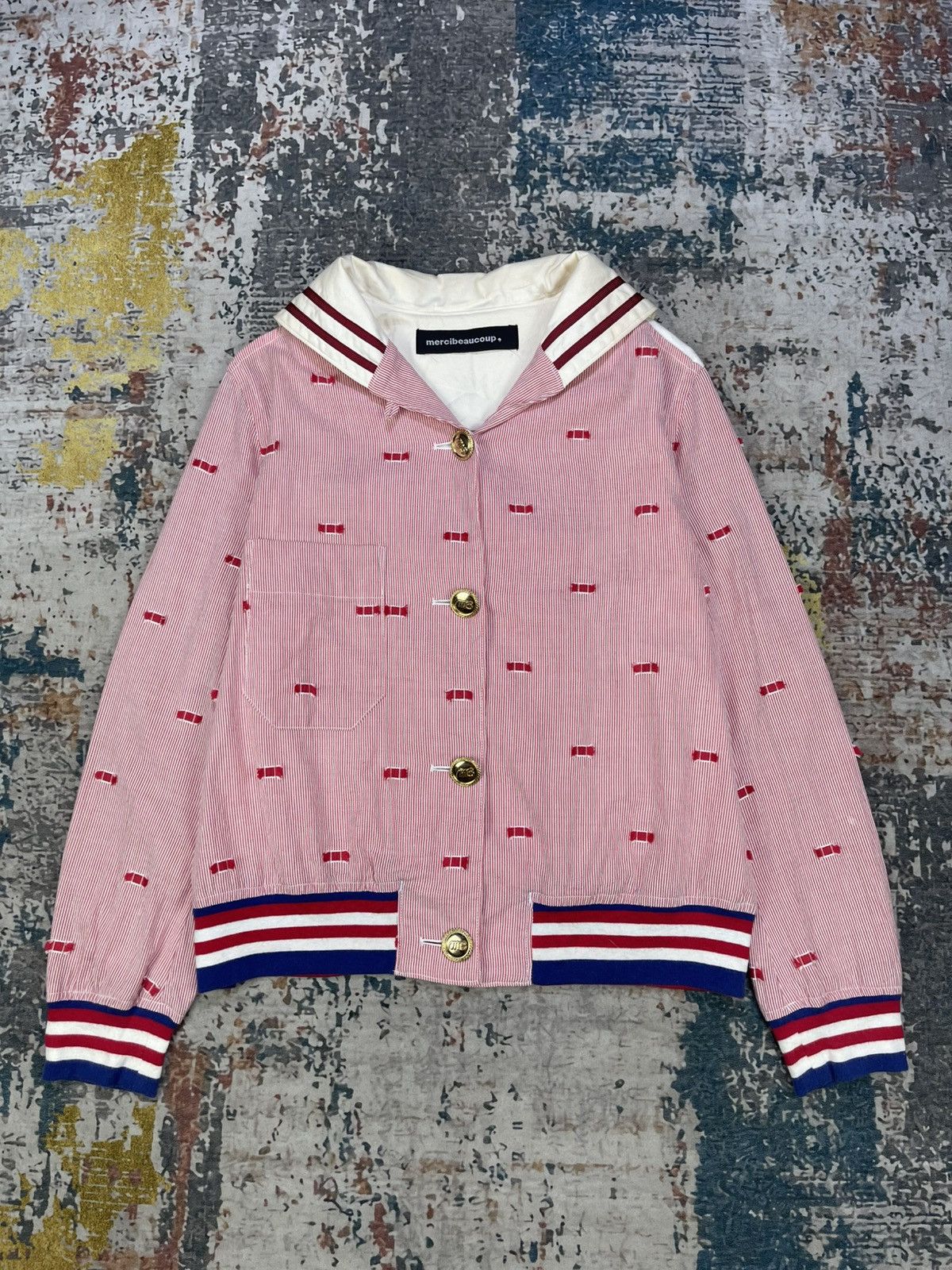mercibeaucoup Issey Miyake Mercibeaucoup Full Ribbon Sailor Jacket Size XS / US 0-2 / IT 36-38 - 2 Thumbnail