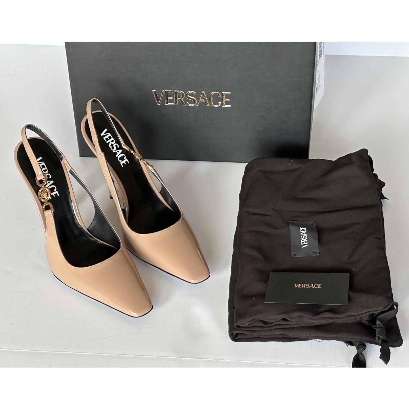 Versace Versace Sling Back Leather Pump Shoes Blush 9.5 US 1012127 Size US 9.5 / IT 39.5 - 9 Thumbnail
