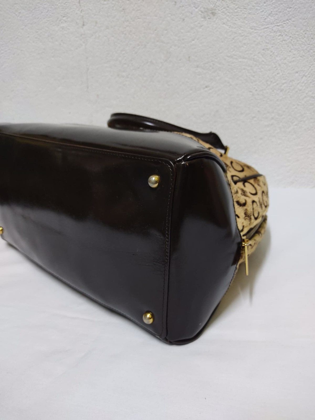 Celine × Vintage VINTAGE CELINE Bowling Bag In Printed Goatskin Brown Size ONE SIZE - 10 Thumbnail