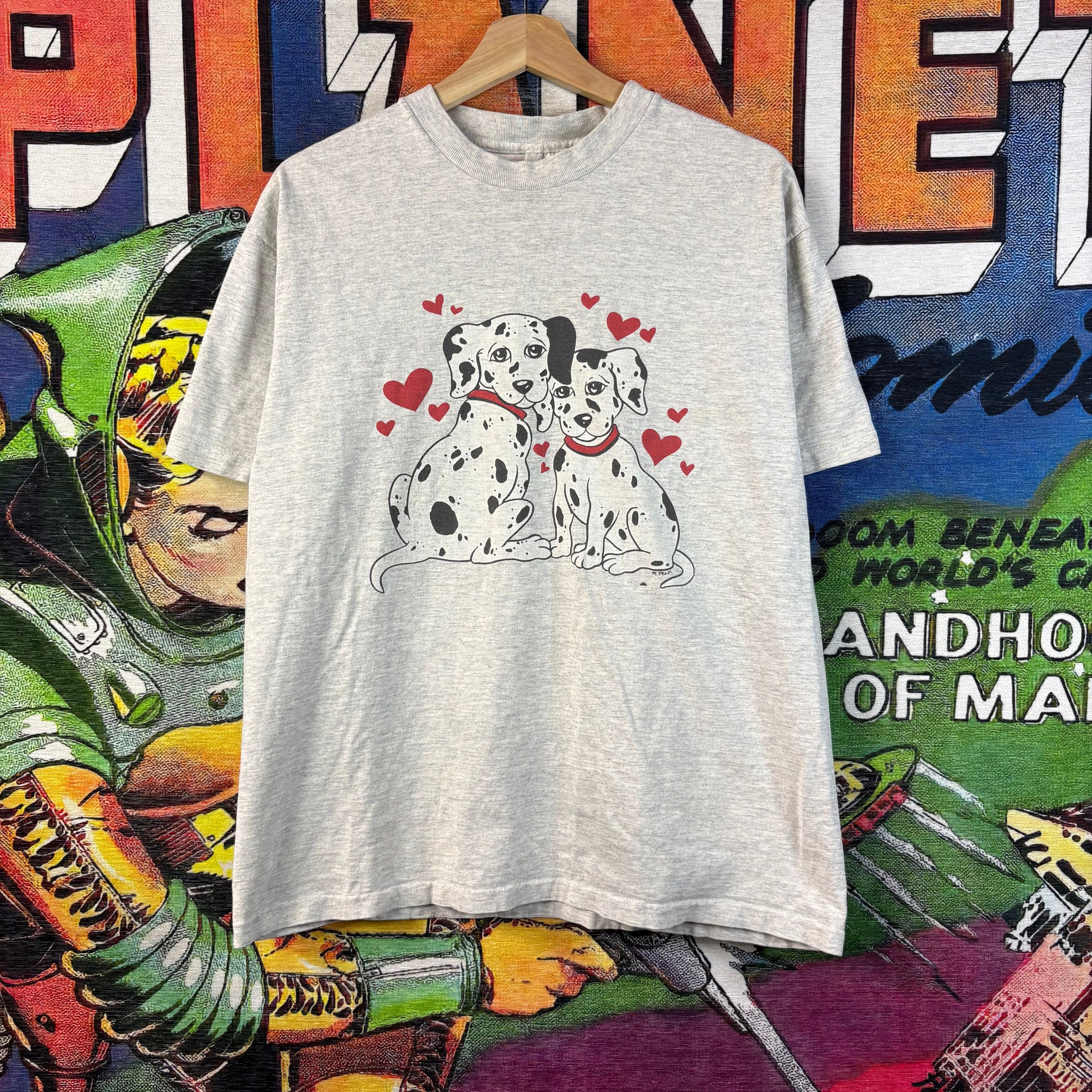 Vintage Vintage 90s " Puppy Love" Tee Size Large Size US L / EU 52-54 / 3 - 1 Thumbnail