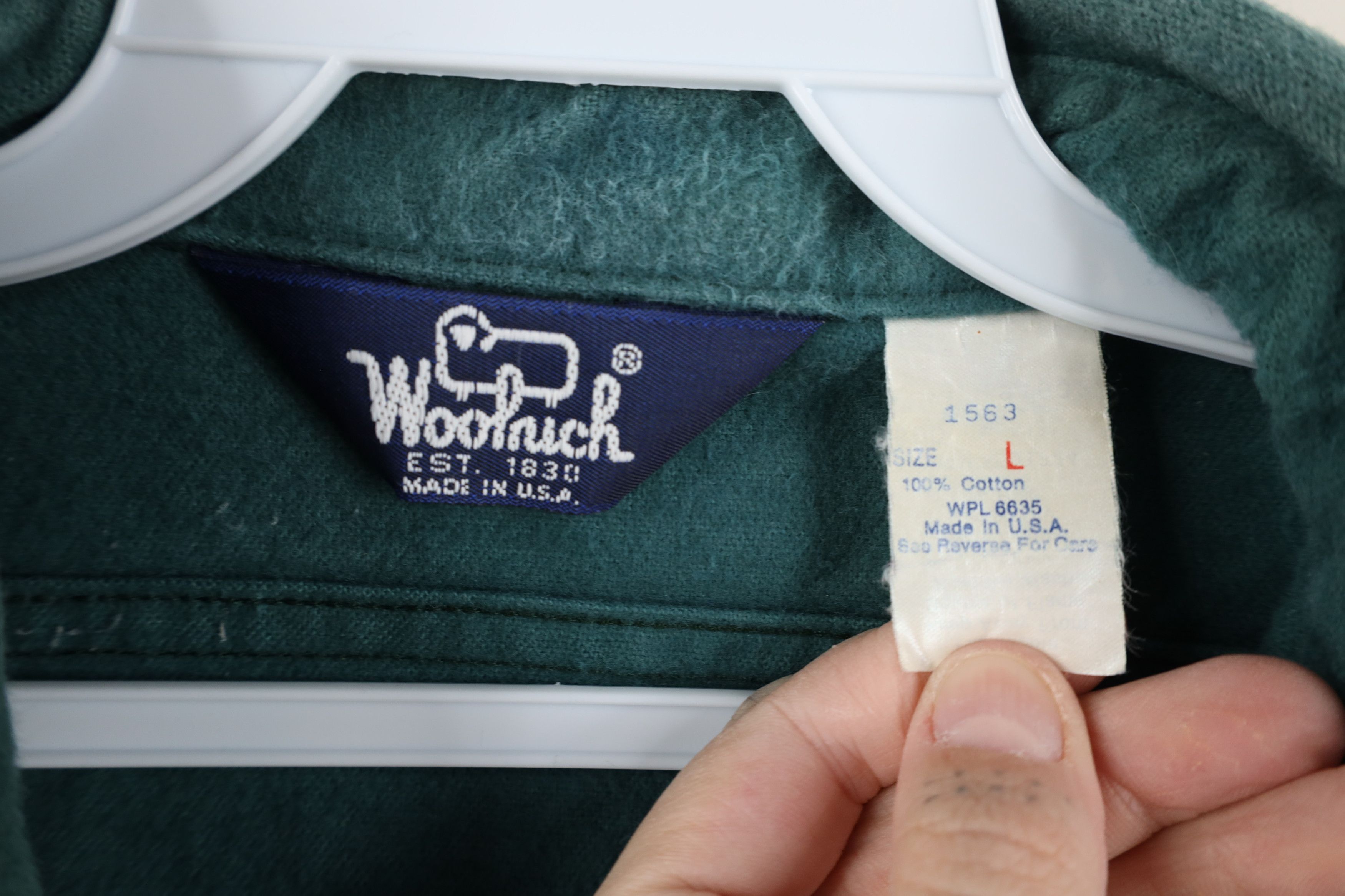 Woolrich Woolen Mills Vintage 90s Woolrich Heavy Chamois Cloth Button Shirt USA Size US L / EU 52-54 / 3 - 9 Thumbnail