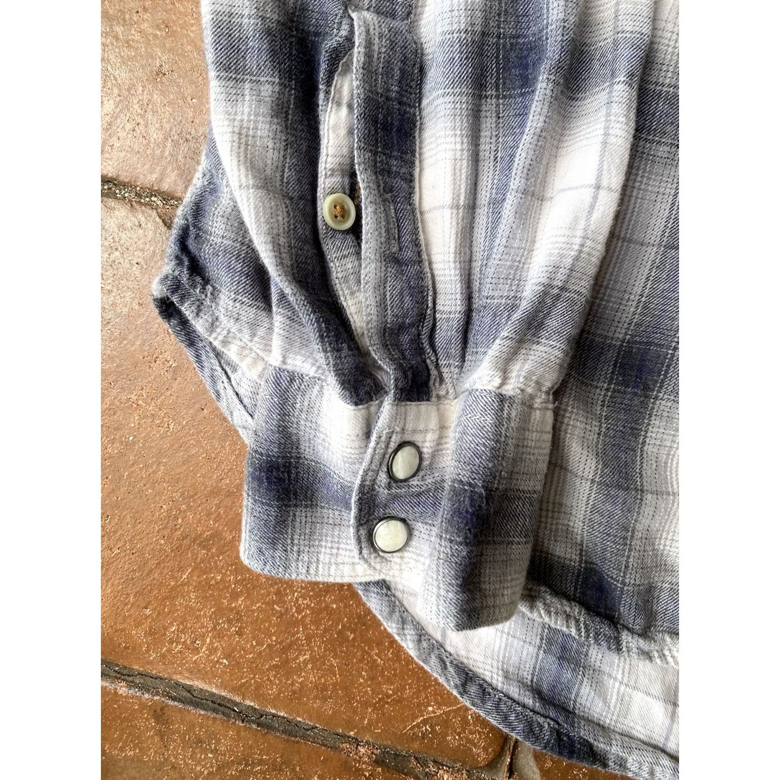 Lucky Brand Lucky Brand Western Shirt Men's XL Classic Fit Long Sleeve Pearl Snap Plaid Size US XL / EU 56 / 4 - 5 Thumbnail