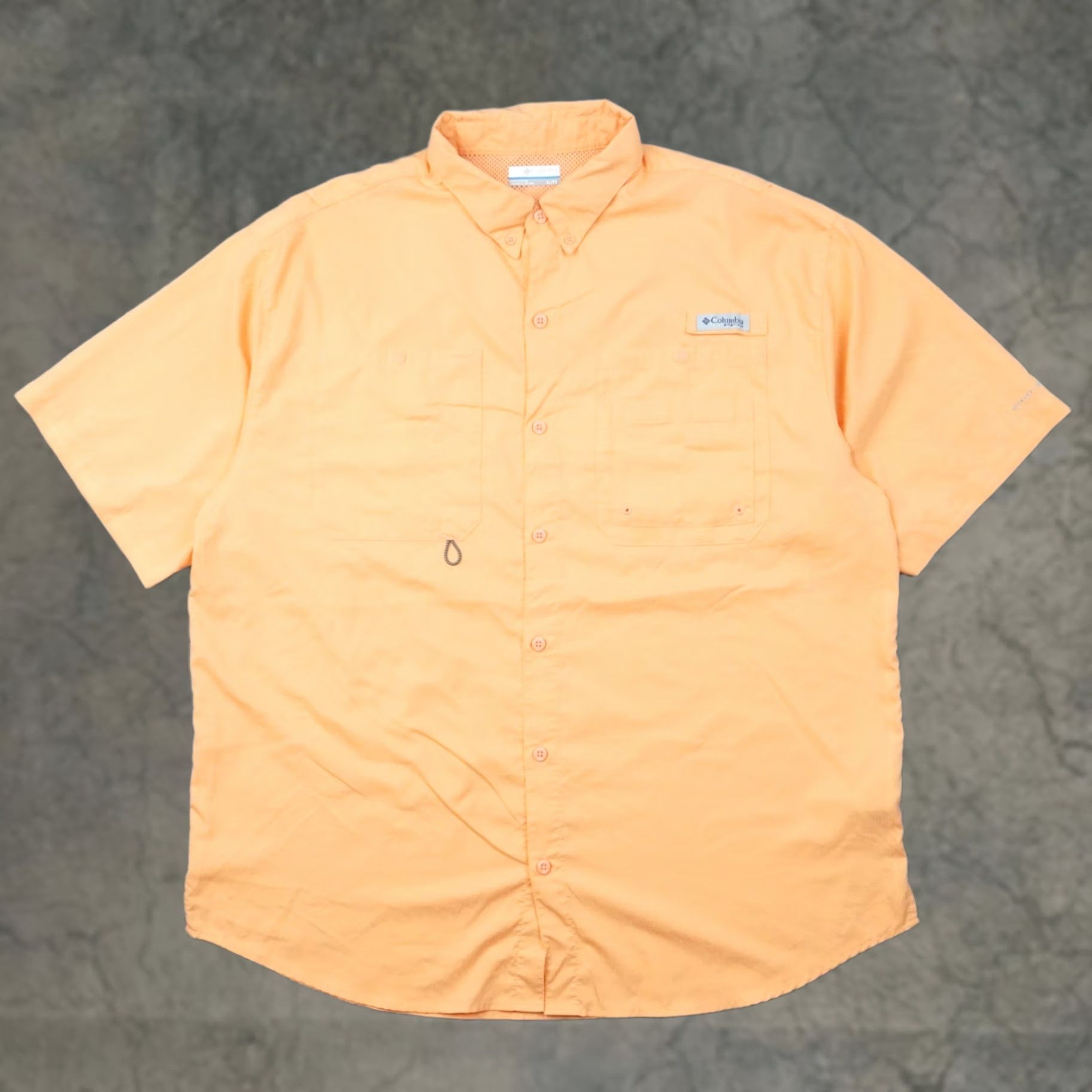 Vintage Columbia PFG Mens XL Orange Short Sleeve Collared Shirt Size US XL / EU 56 / 4 - 1 Thumbnail