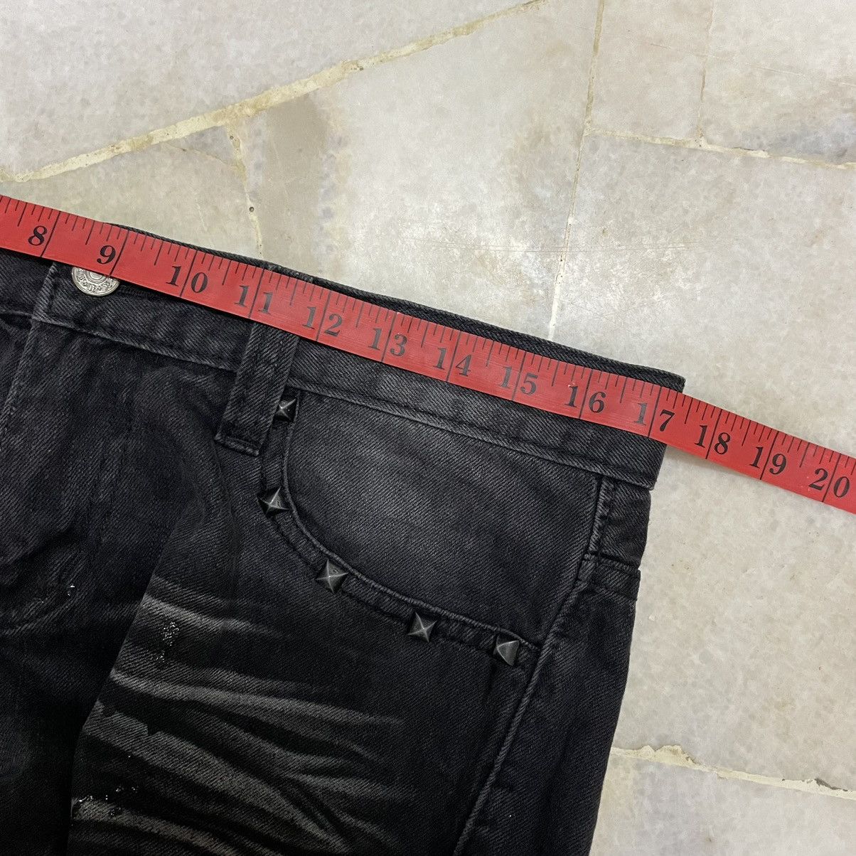 If Six Was Nine Vintage Y2K Flared Rare Faded Splatter Paint Design Size US 28 / EU 44 - 14 Thumbnail