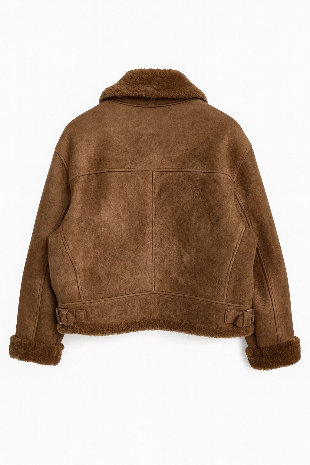 Vintage Vintage NEWS 1985 Shearling Aviator Jacket Brown Faux Suede Size US M / EU 48-50 / 2 - 2 Thumbnail