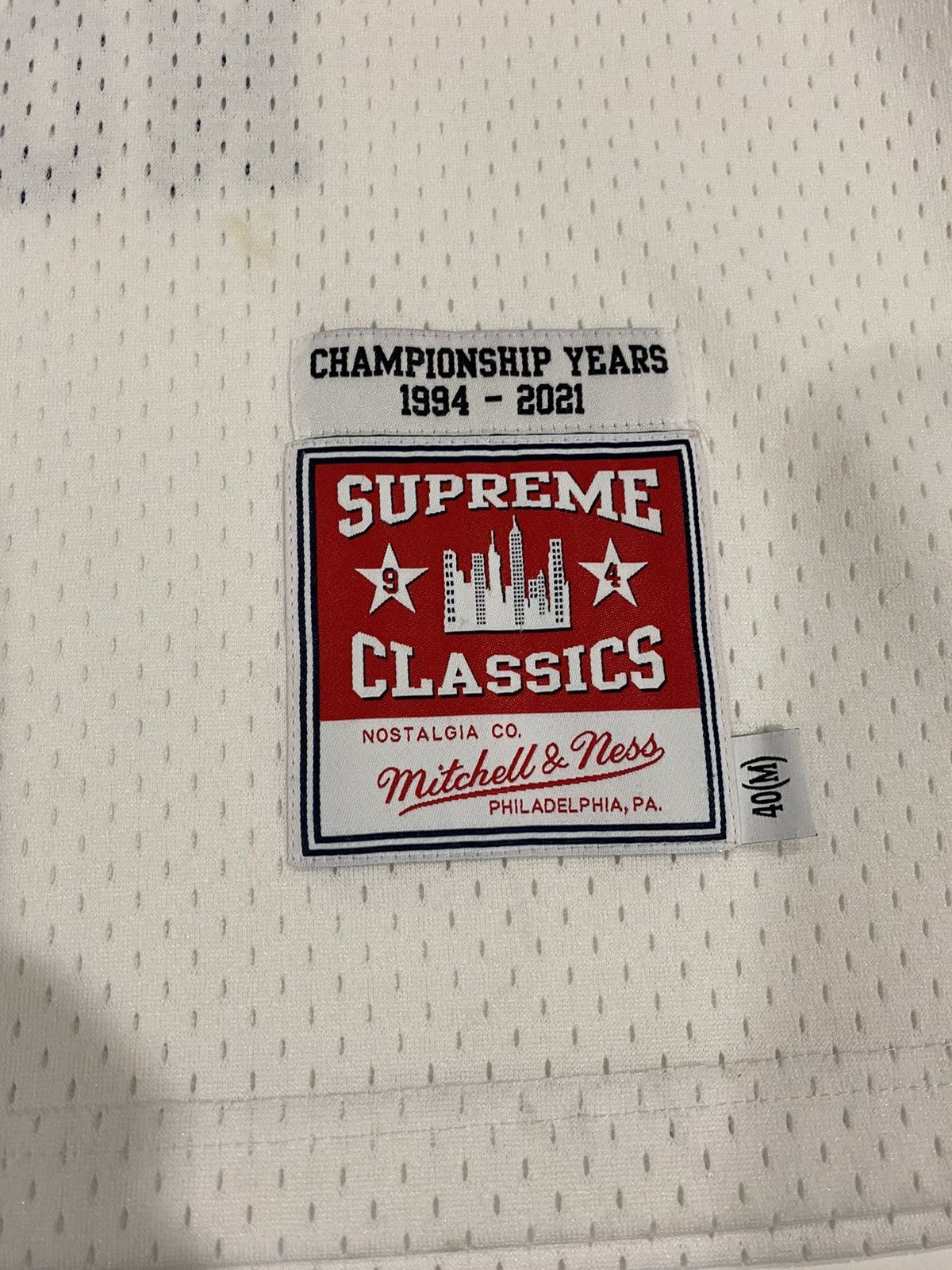 Mitchell & Ness × Supreme Supreme Mitchell & Ness Basketball Jersey Size US M / EU 48-50 / 2 - 3 Thumbnail
