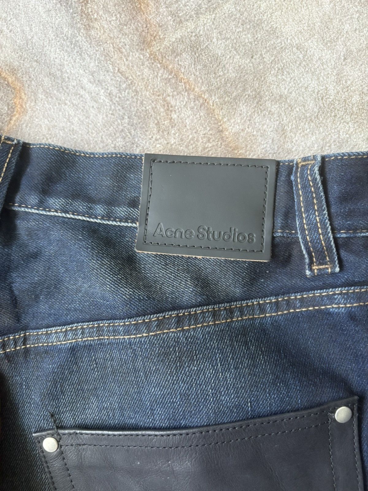 Acne Studios Acne Studios 2023 F Leather Pocket jeans Size US 34 / EU 50 - 3 Thumbnail