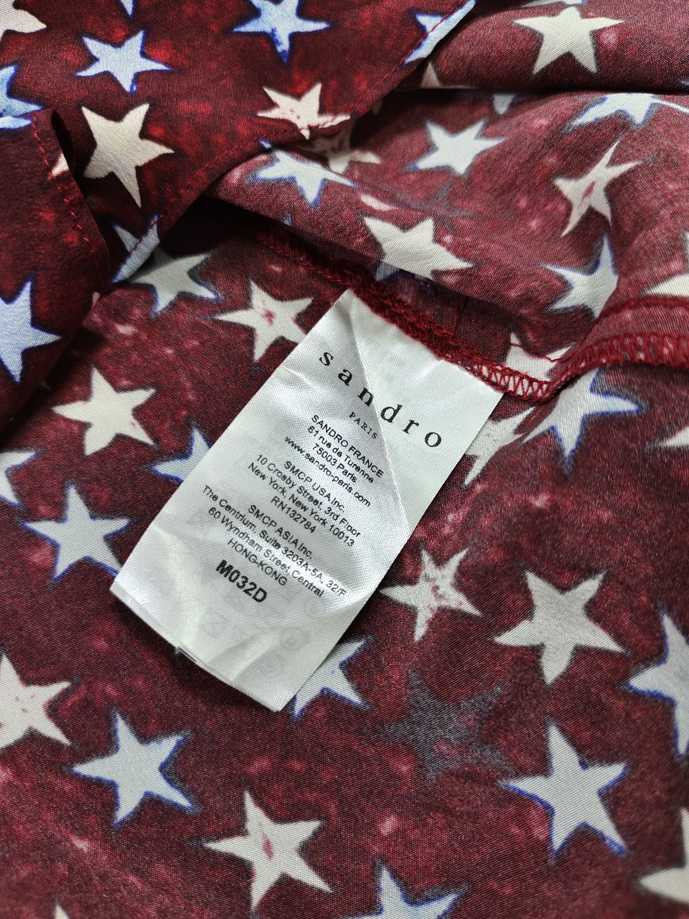 Sandro SANDRO🇫🇷 Retro Graphic Ruffled Cascading Silk Flare Dress Size M / US 6-8 / IT 42-44 - 11 Thumbnail