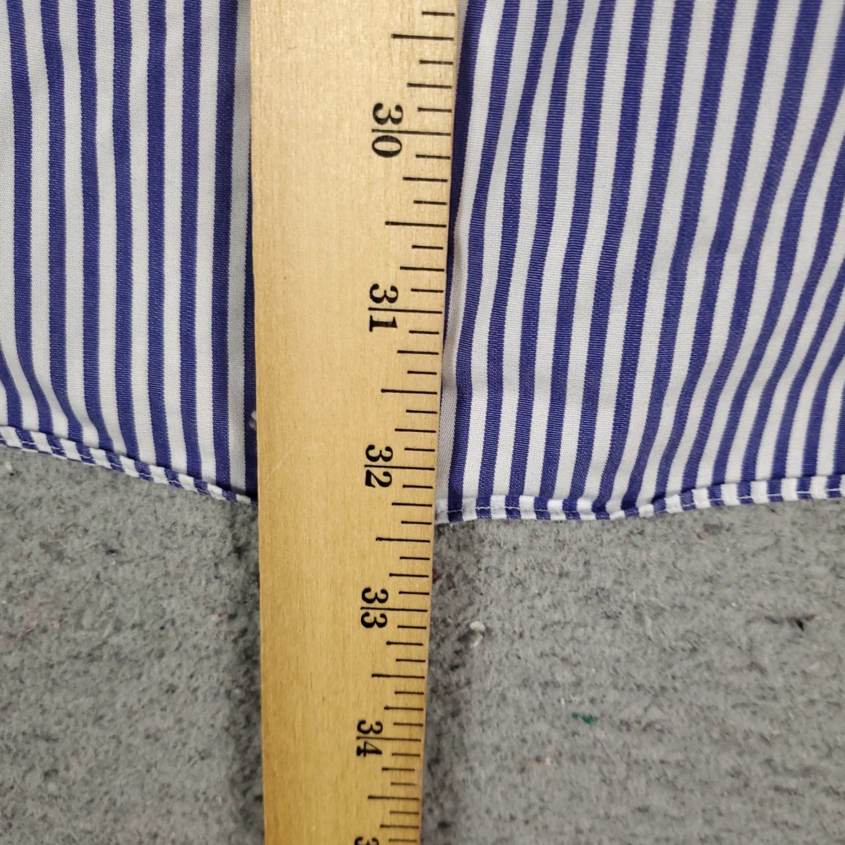 Brooks Brothers Brooks Brothers Shirt Mens 17 Dress Shirt Long Sleeve Blue Striped 100% Cotton Non-Iron Button-Down Regular Fit Mens Size 46R - 5 Thumbnail