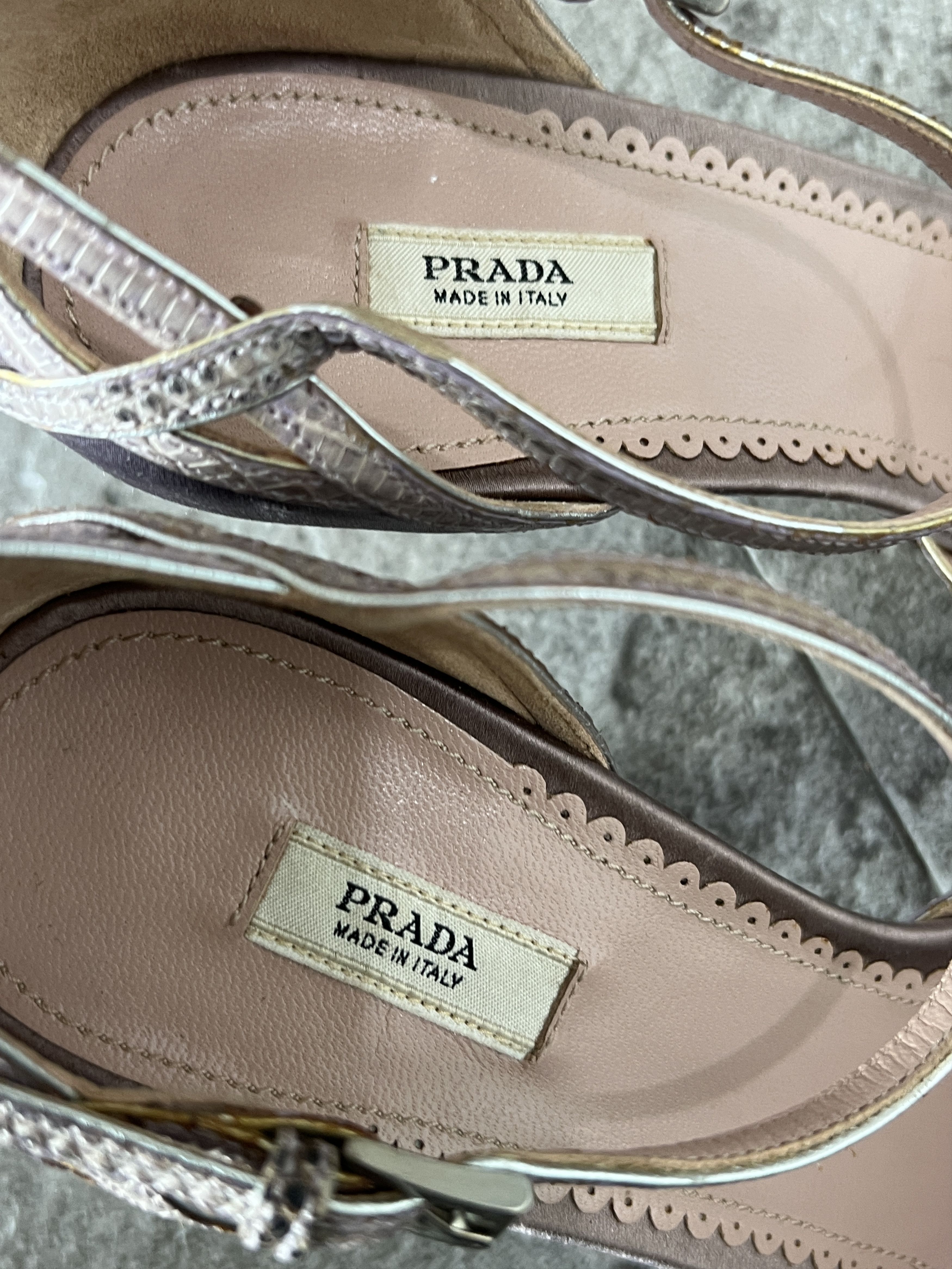 Prada Prada Satin Ankle Strap Heels Lavender Pink 35 Size US 5 / IT 35 - 8 Thumbnail