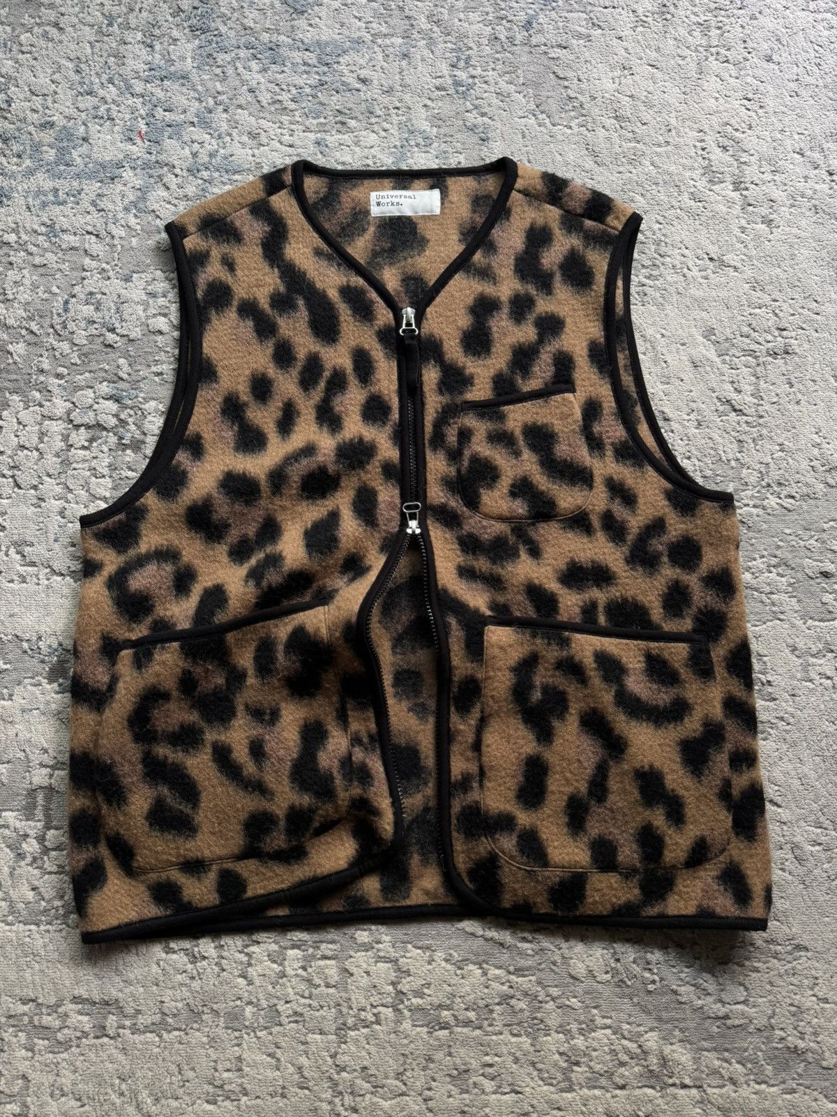 Universal Works Universal Works Leopard wool Gilet Size M Size US M / EU 48-50 / 2 - 2 Thumbnail