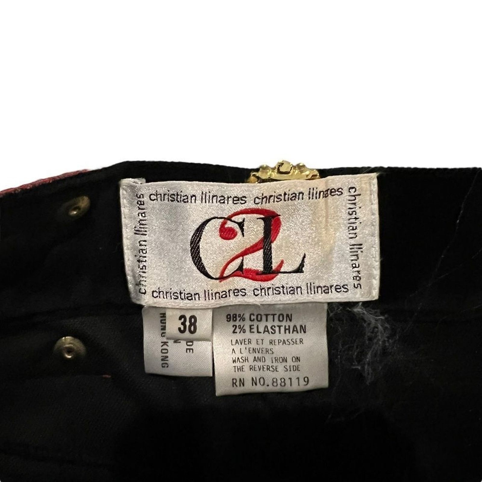 Christian Lacroix Christian Llinares Pants Womens 28 Black Velvet Straight Size 28" / US 6 / IT 42 - 5 Thumbnail